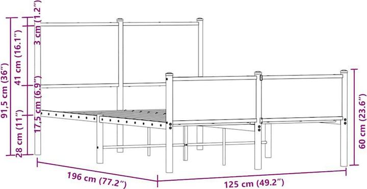 Image du produit vidaXL Bettgestell (120 x 190 cm)