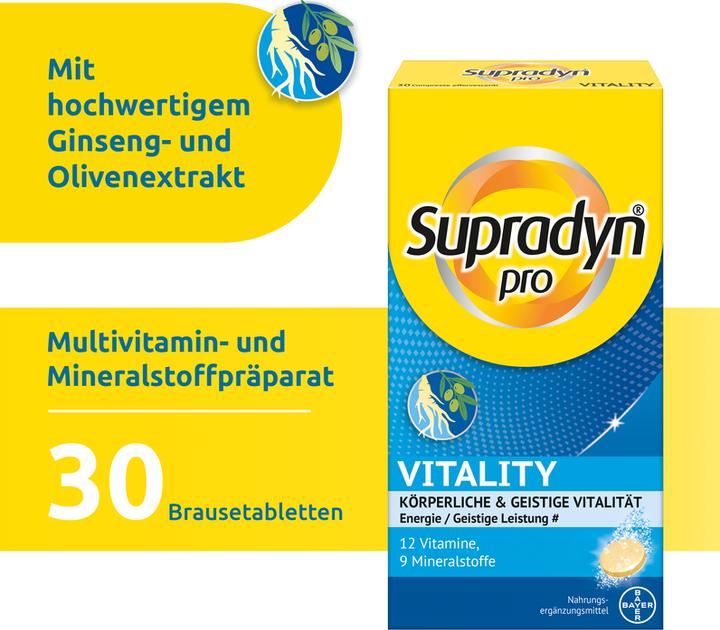 Actual product image Supradyn pro Vitality (30 Piece, Effervescent tablet)