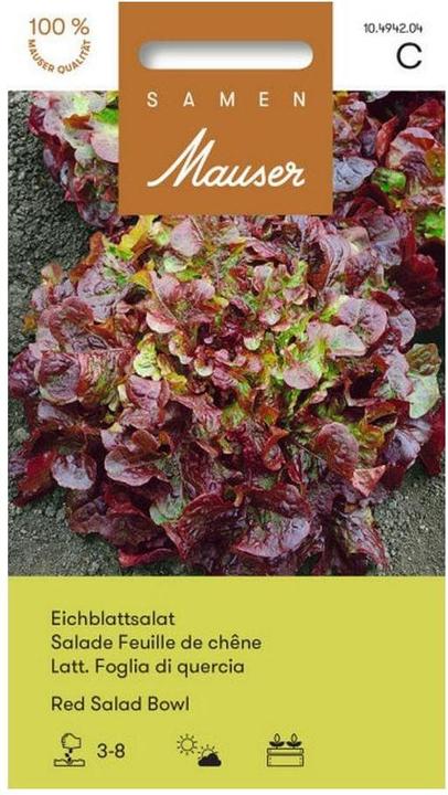 Samen Mauser Eichblattsalat Red Bowl (Gemüsesamen)