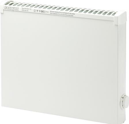Actual product image Adax Heating panel VPS1006E 230V 600Wwith electronic thermostatdouble insulated, wet room heater