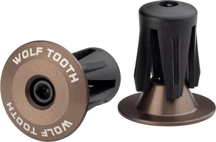 Wolf Tooth Aluminium Bar End Plugs, bolted, 16-21.5mm, espresso