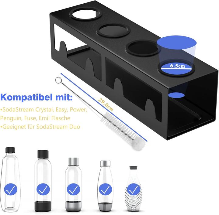 Hommand Flaschenhalter Abtropfgestell für SodaStream & Emil