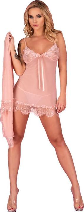 Produktbild LivCo Corsetti Fashion - HYEONA 1710 BABYDOLL + THONG ROSE L (S, M, L, XL)