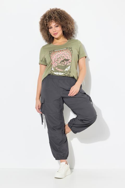 Produktbild Ulla Popken Cargohose, Utility-Style, Elastikbund, Gummisaum (50)