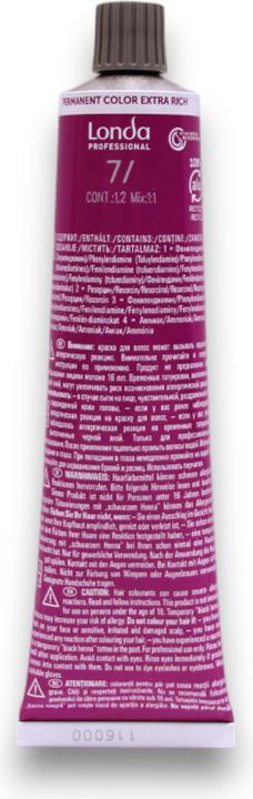 Productafbeelding Londa Crème haarkleuring Color 7/ medium blond naturel-warm 60 ml (7/ middenblond natuurlijk-warm)