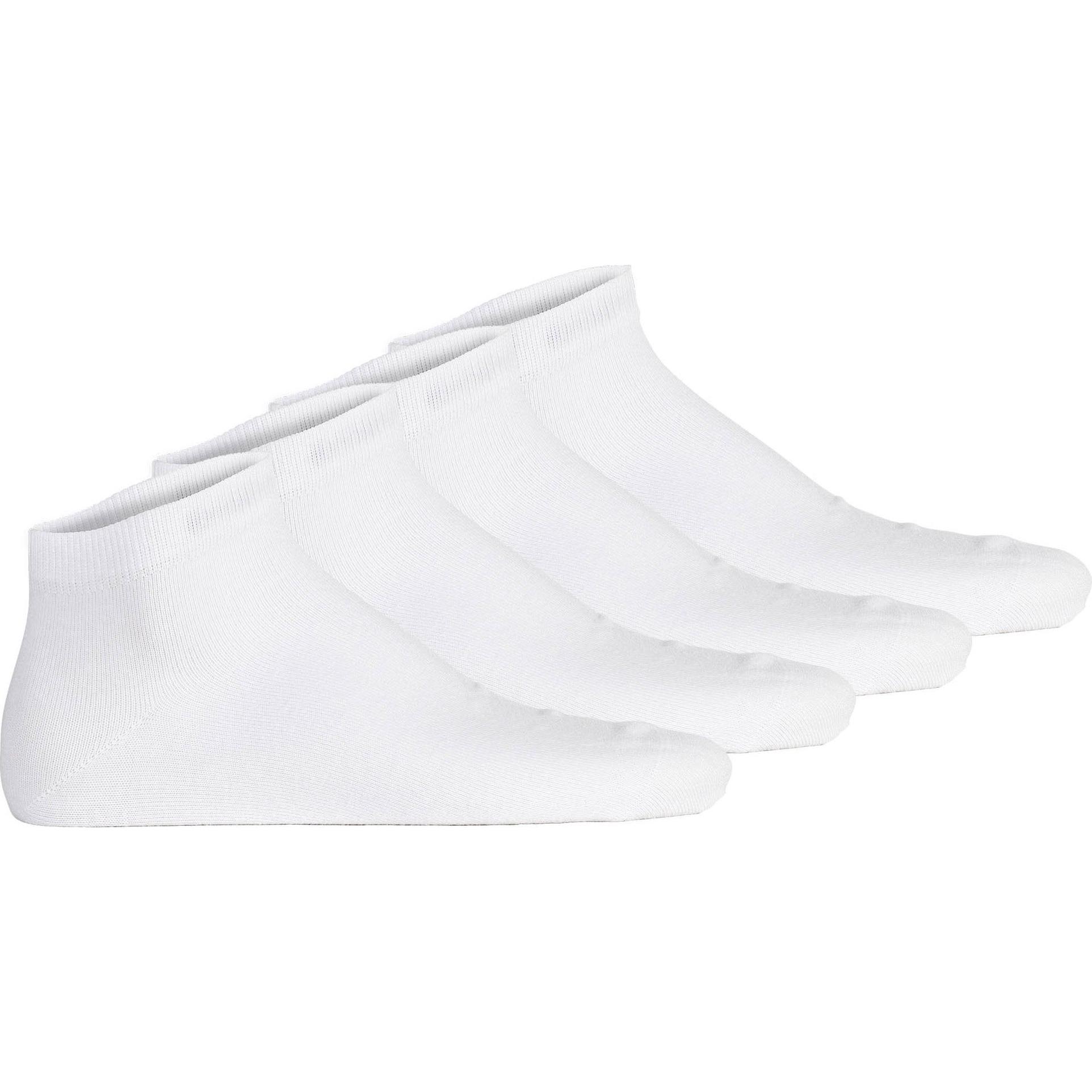 Von Jungfeld, Herren, Socken, Socken Homewear Stretch Essentials Sneaker Unisex, Weiss, (4er Pack, 35 - 38)