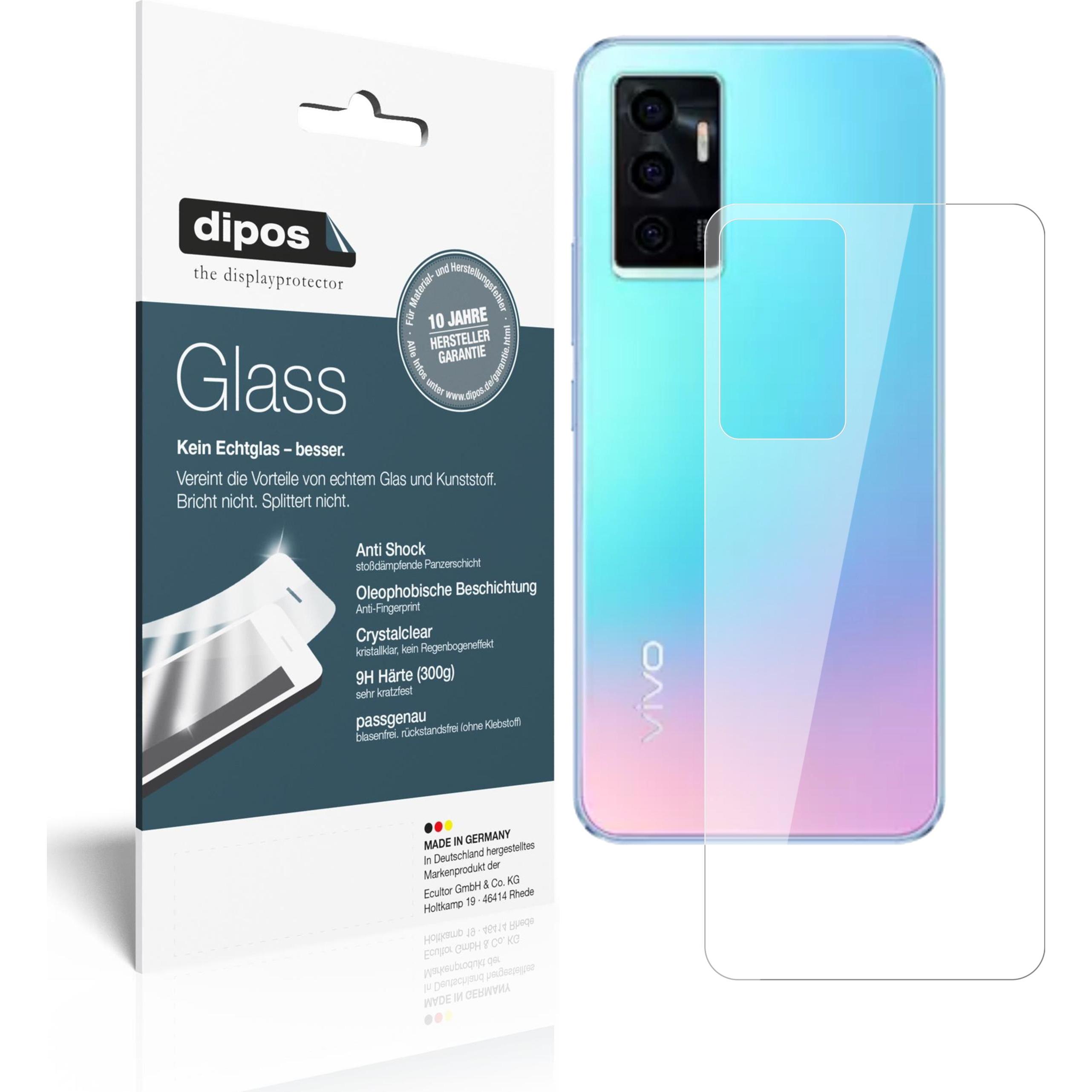 Dipos Displayschutz Anti-Shock (2 Stück, Vivo V23e 5G), Smartphone Schutzfolie, Transparent
