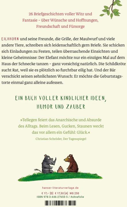 Produktbild Briefe vom Eichhorn an die Ameise (Deutsch, Axel Scheffler, Mirjam Pressler, Toon Tellegen, 2023)
