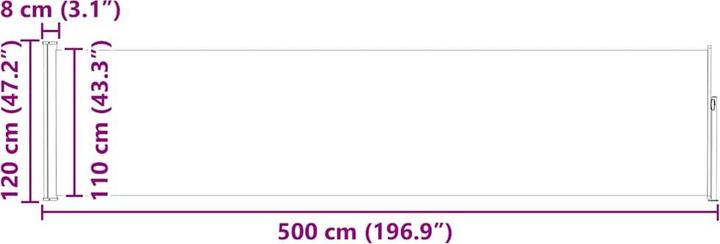 Produktbild vidaXL Seitenmarkise (5 m)