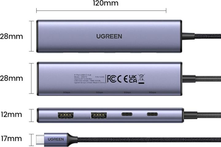 Image du produit Ugreen CM473 (USB-C, 4 Ports)