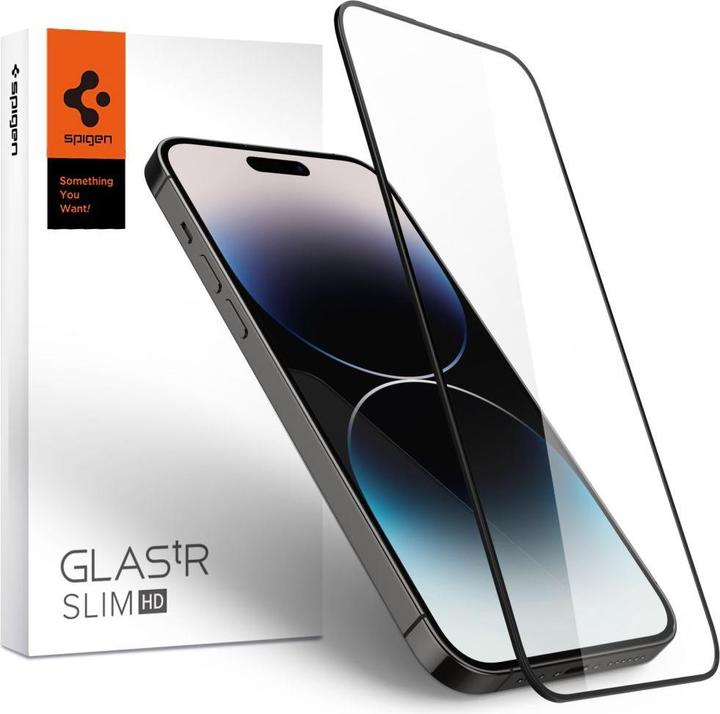 Produktbild Spigen GEHÄRTETES GLAS Spiele FC IPHONE 14 PRO MAX Schwarz (1 Stück, Apple iPhone 14 Pro Max)