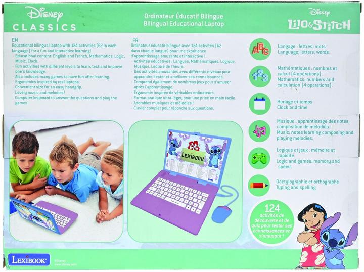 Actual product image Lexibook Learning laptop Stitch DE/ENG with 124 activities Blue/purple (German, English)