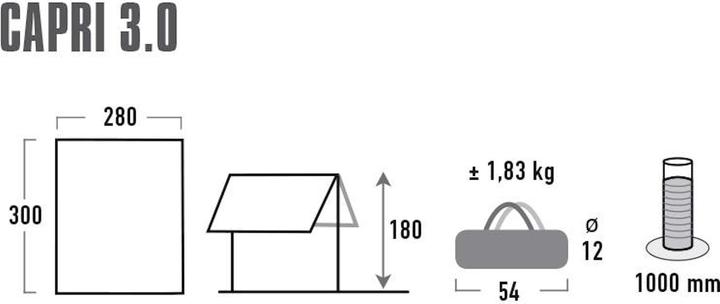 Actual product image High Peak Capri 3 (300 x 280 cm)