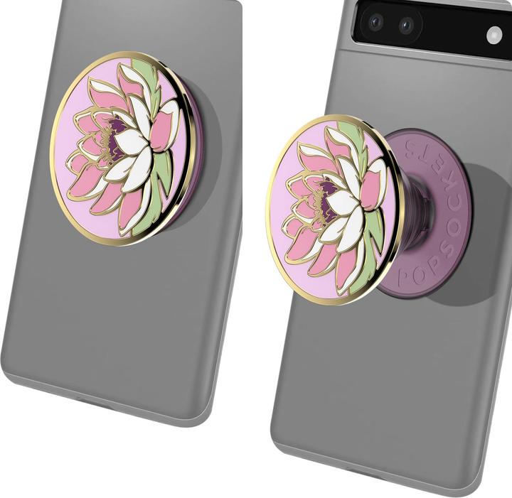 Actual product image PopSockets PopGrip Enamel Water Lily