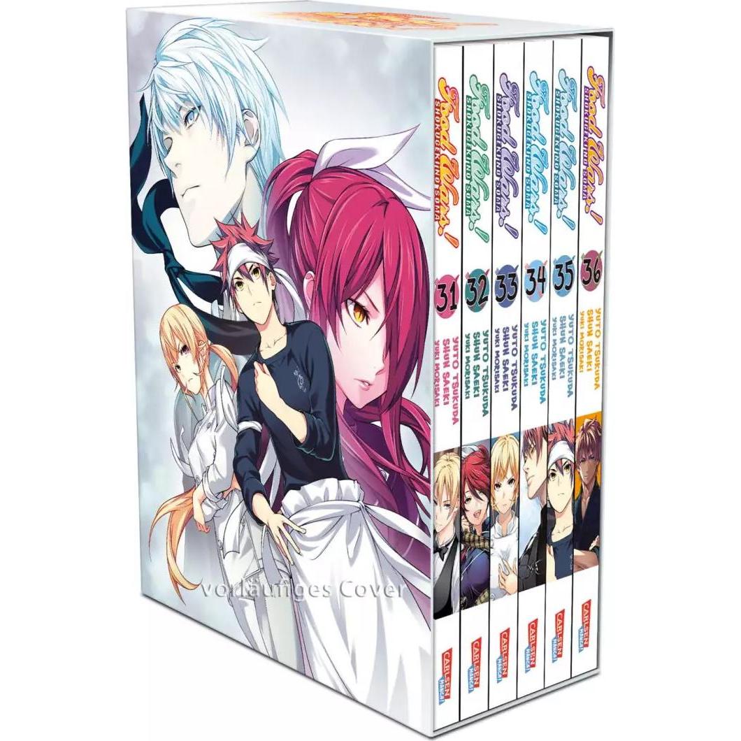 Thumbnail - Food Wars - Shokugeki No Soma, Bände 31-36 im Sammelschuber mit Extra, Belletristik von Yuto Tsukuda, Shun Saeki, Yuki M...
