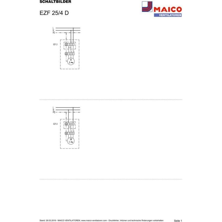 Thumbnail - Maico, Belüftungsventilator, MAI EZF 25/4 D Wandeinbau-Ventilator