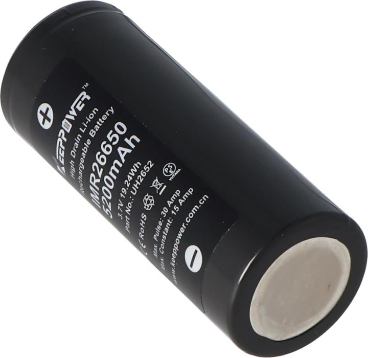 Produktbild Keeppower Akku IMR26650 - 15A (26650, 5200 mAh)