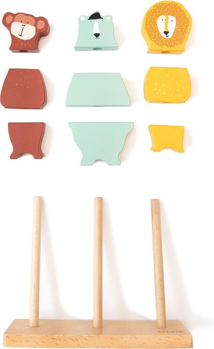 Actual product image Trixie Baby Wood pile puzzle animals