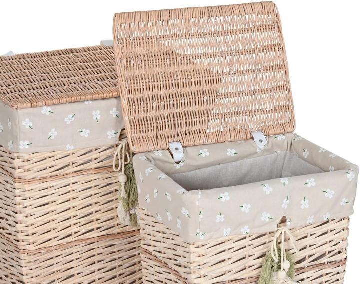 Image du produit Ensemble de paniers en osier et coton naturel