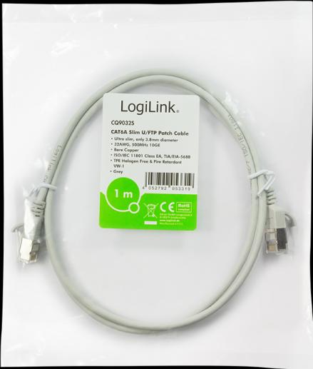 Produktbild LogiLink Netzwerkkabel (STP, CAT6a, 0.50 m)