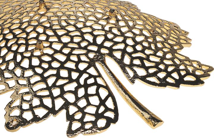 Produktbild Beliani Dekoschale Aluminium gold Ahornblätter 3er Set PEMALI (35 cm)