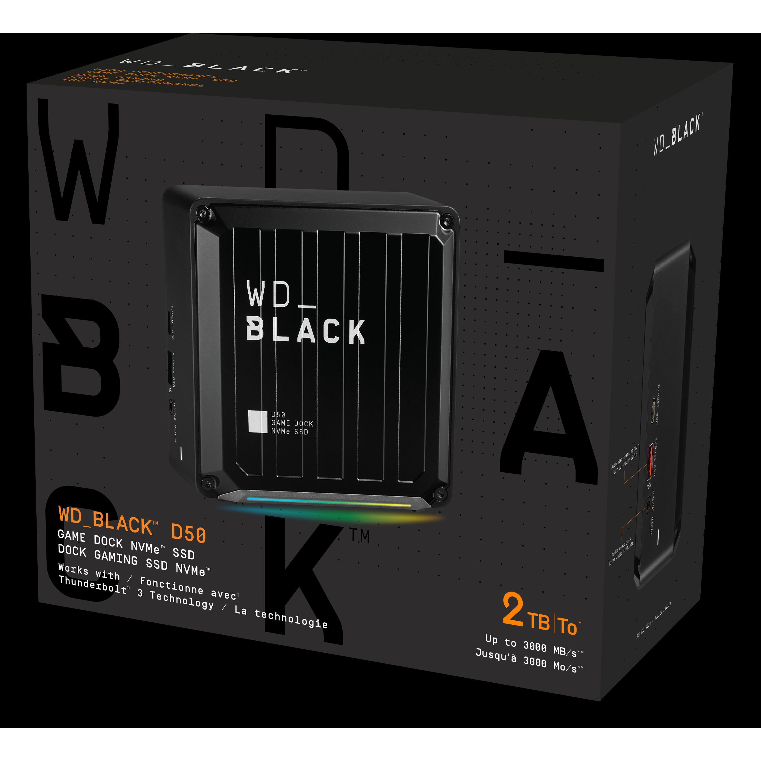 Thumbnail - WD Black D50 Game Dock 2TB (Thunderbolt, 6 Ports), Dockingstation + USB Hub, Schwarz
