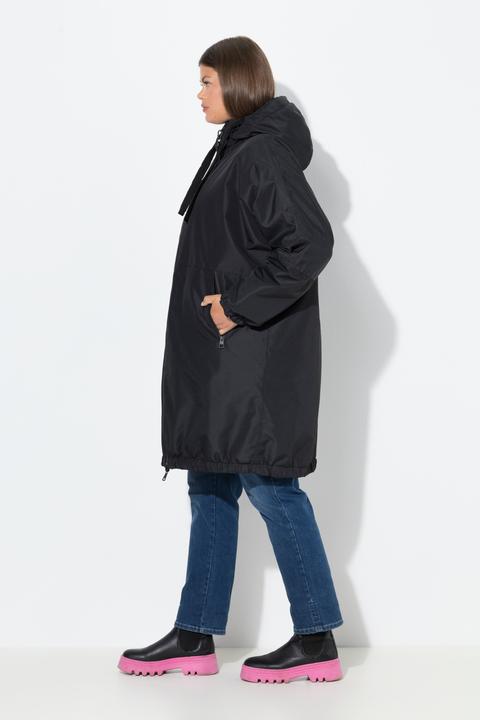 Image du produit Laurasøn Veste technique oversize à capuche, modèle réversible, avec fermeture à glissière à double sens (50)