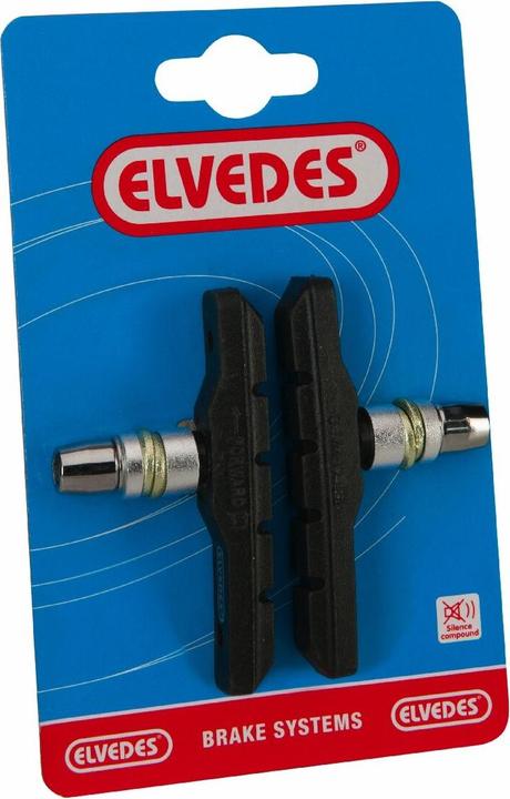Actual product image Elvedes V-brake brake shoes 60 x 10 mm, black (Shimano, Rubber)