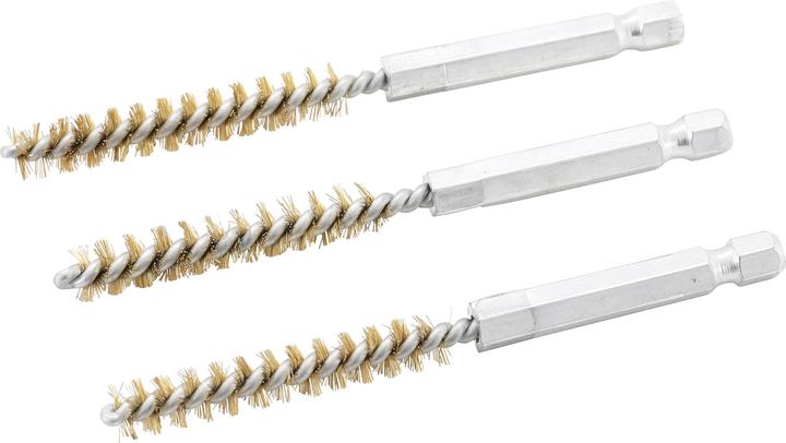 Productafbeelding BGS Messing borstel | 8 mm | Aandrijving zeskantkop 6,3 mm (1/4") | 3 stuks.