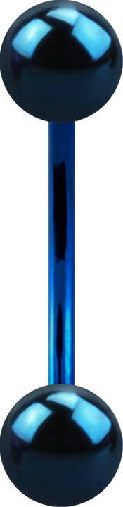 Produktbild Star Piercing Micro Banane dunkelblau mit zwei Kugeln (Chirurgenstahl 316L, ohne Messing)