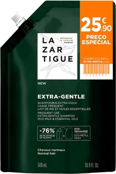 Produktbild Lazartigue Shampoo Extra-Mild Eco-Recharge Extra-Gentle - 500 ml (500 ml, Flüssiges Shampoo)