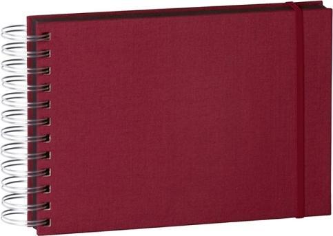Image du produit Semikolon Album photo Mini Mucho 25x16cm bordeaux housse en lin (9 x 13 cm, 10 x 15 cm)