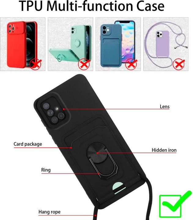 Actual product image Cadorabo Case for Samsung Galaxy A71 4G with Necklace