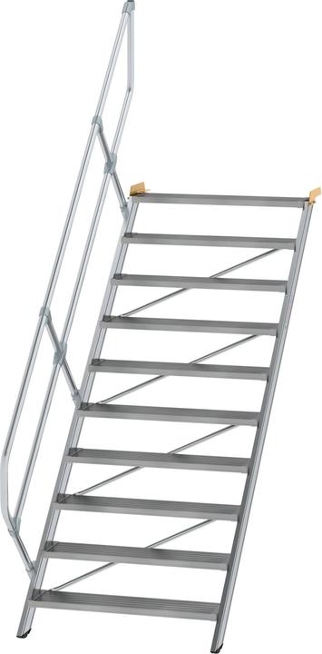 Actual product image Munk Stairs 45ï¿½ tread width 1000 mm 10 treads aluminium fluted (Scaffolding, 100 cm)