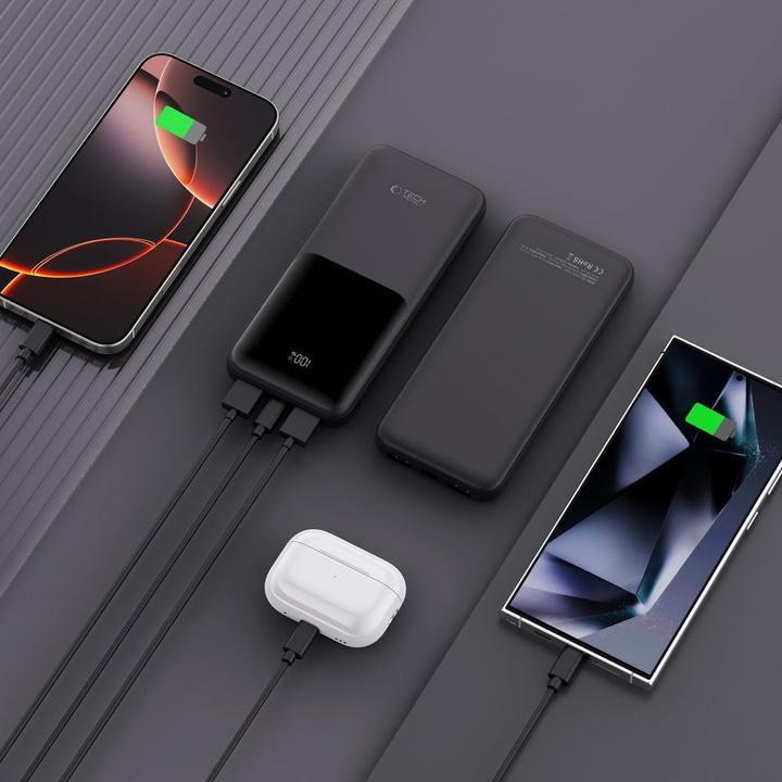 Actual product image Tech-Protect Powerbank PB01 10000mAh 22.5W - black (10000 mAh)