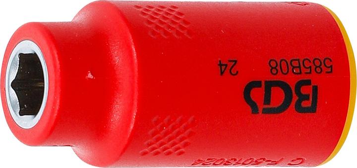 Immagine prodotto BGS VDE-Steckschlüssel-Einsatz Sechskant | Antrieb Innenvierkant 10 mm (3/8") | SW 8 mm (8 mm)