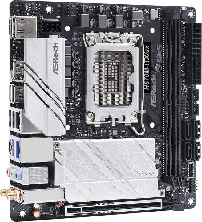 Produktbild AsRock B660M-ITX/ac (LGA 1700, Intel H670, Mini-ITX)