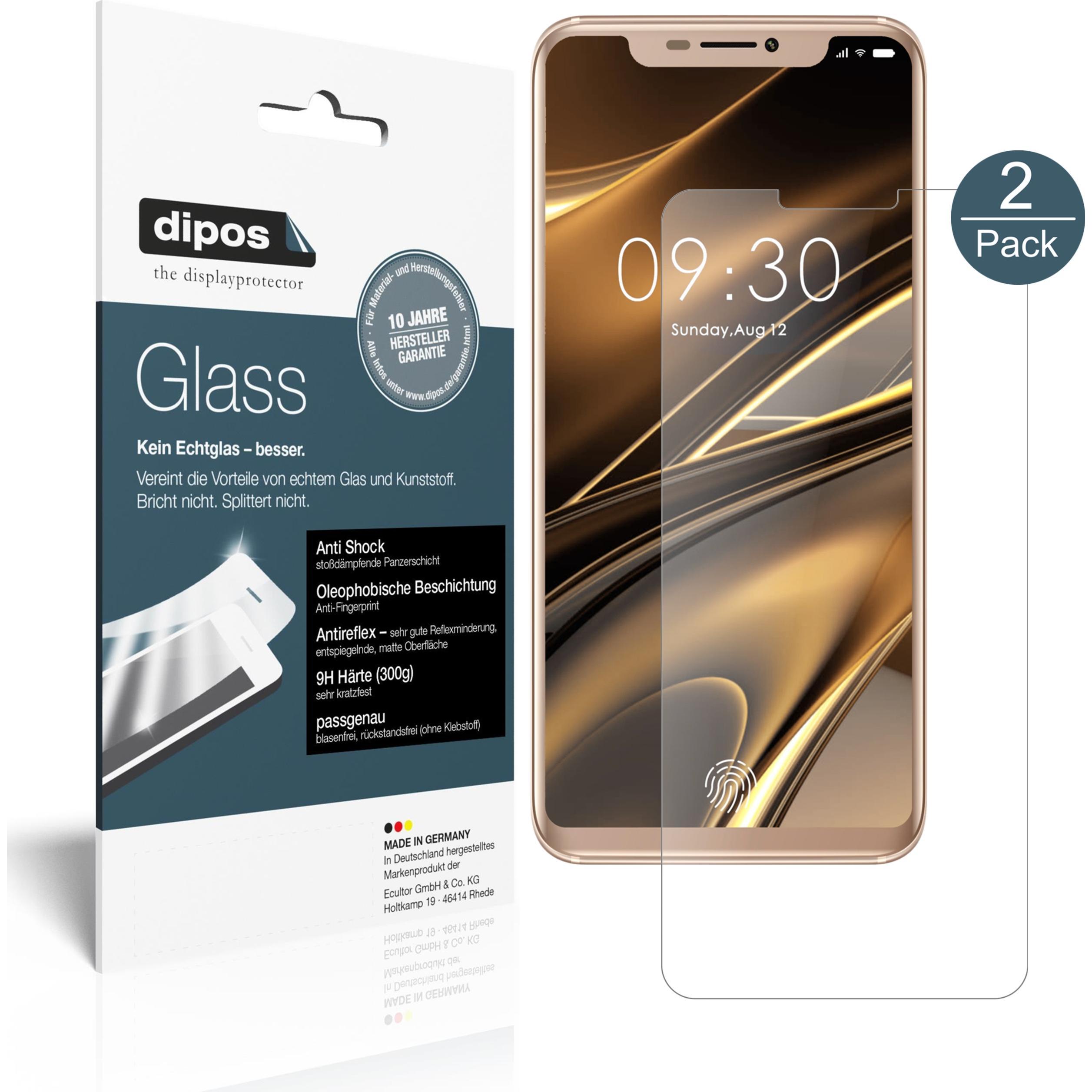 Dipos Displayschutz Anti-Shock (2 Stück, Doogee V), Smartphone Schutzfolie, Transparent