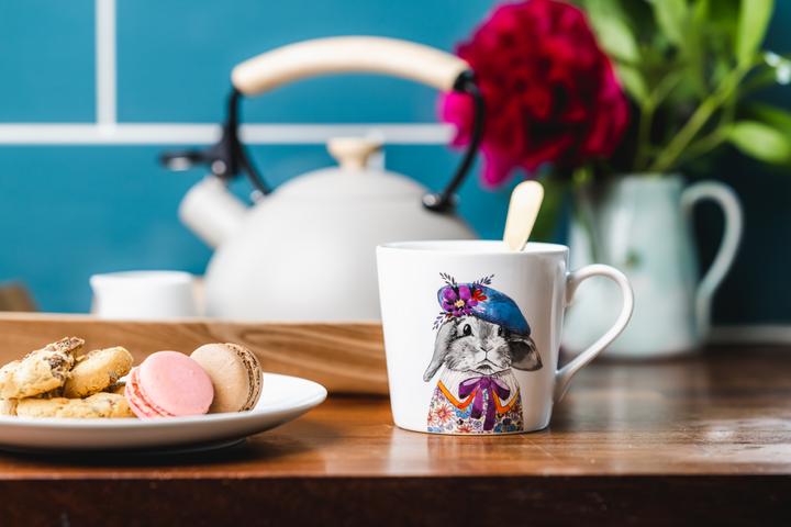 Actual product image Mikasa Tipperleyhill Rabbit Print Porcelain Mug, 380ml (380 ml, 1x)