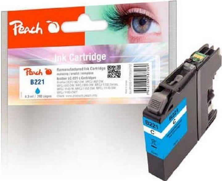 Produktbild Peach Tinte Brother LC-221 Cyan (C)