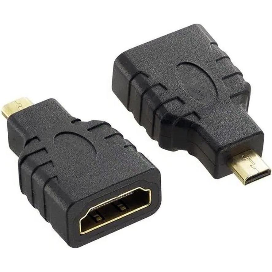Techly Adapter HDMI auf (Micro HDMI, 1.20 cm), Data + Video Adapter, Schwarz