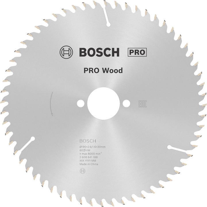 Actual product image Bosch Professional Zubehör PRO Wood circular saw blade, 190 x 2.6 x 30 mm