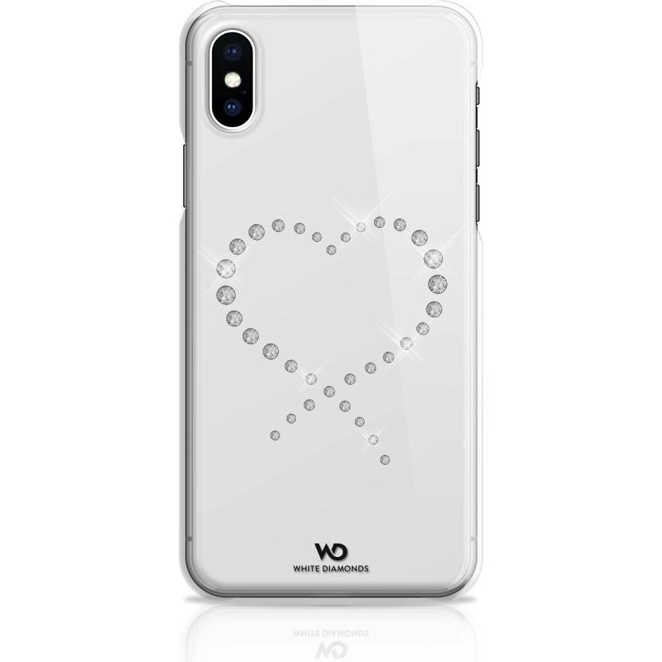 White Diamonds Eternity (Apple iPhone X), Smartphone Hülle, Transparent, Silber
