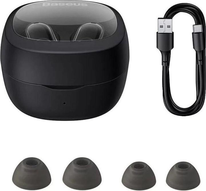 Productafbeelding Baseus Draadloze hoofdtelefoon Bowie WM02 TWS, Bluetooth 5.0 (zwart) OS (5 h, Draadloze)