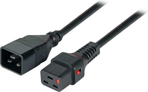 Digitus Assmann Electronic ASM IEC-PC1284 power cable, plug C20, H05VV 3 x 1.5 mm2 to C19 IEC LOCK, 1 m (1 m)