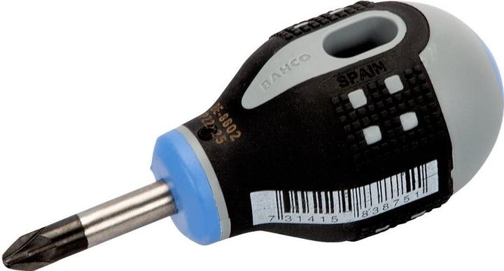 Produktbild Bahco ERGO Pozidriv Schraubendreher mit kurzem Gummigriff, PZ2 x 25 mm (Pozidriv-Kreuzschlitz (PZ))