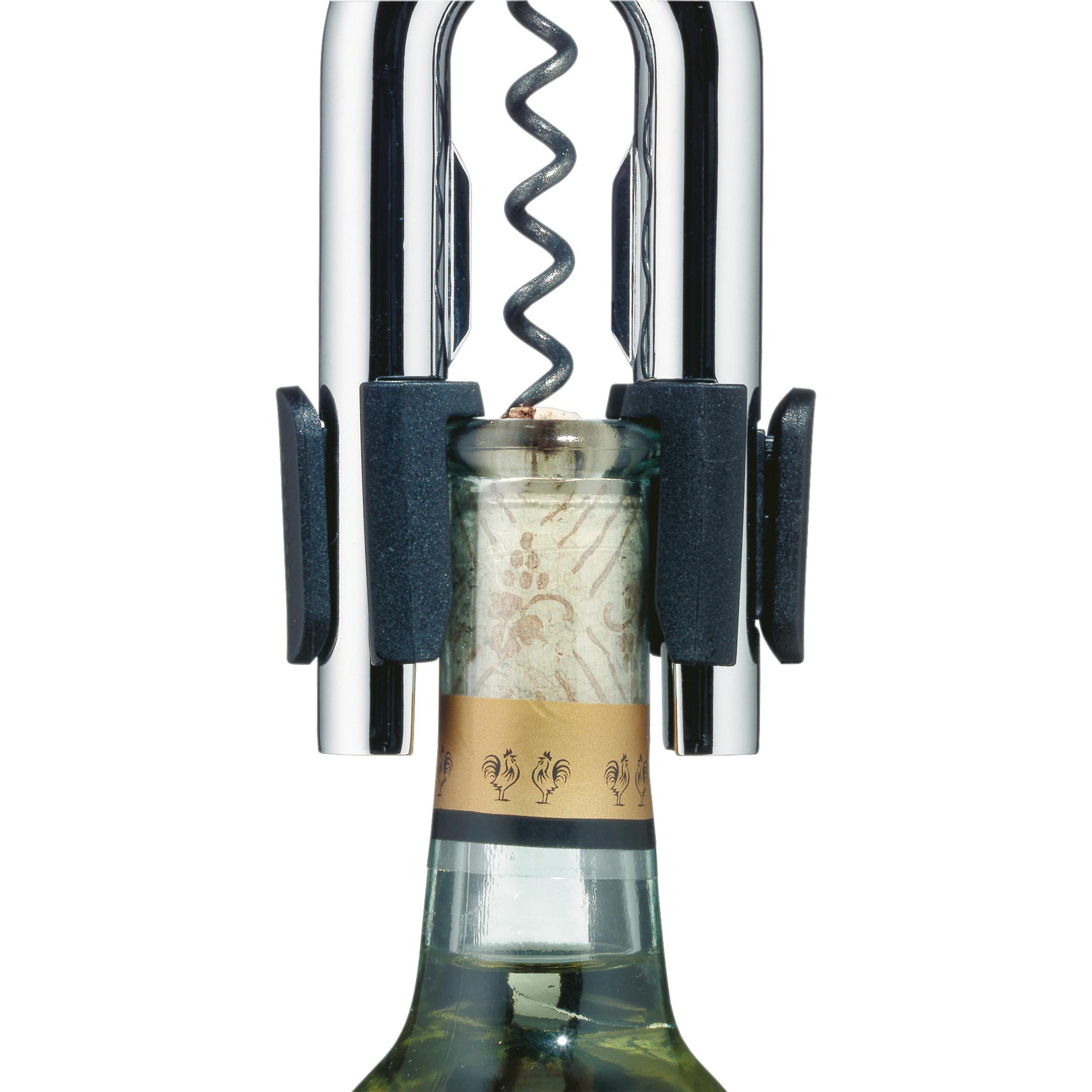WMF Korkenzieher Flaschenöffner Weinöffner mit Spiralschraube 16cm Edelstahl, Flaschenöffner, Schwarz, Silber