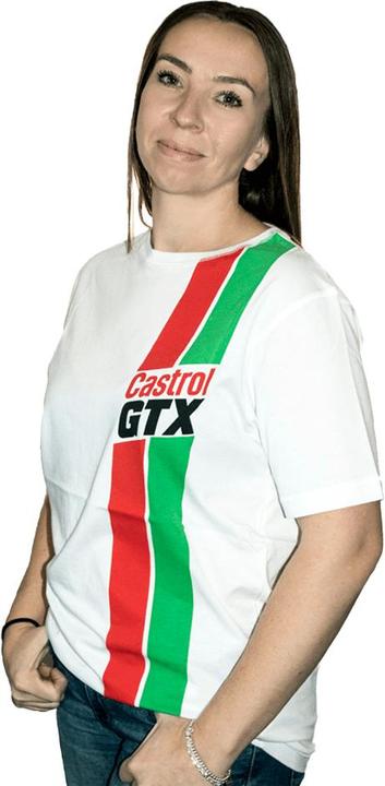Actual product image Castrol Unisex Adult Classic GTX Stripe Logo T-Shirt (M)