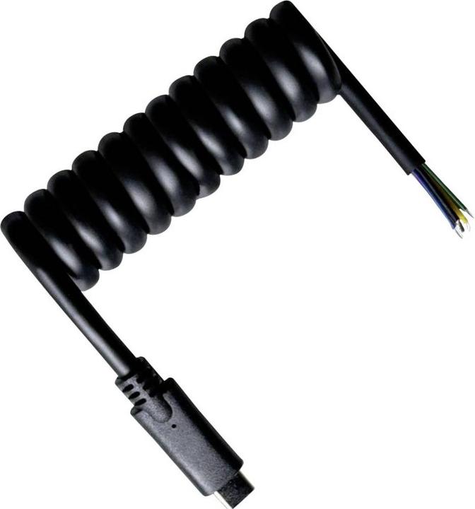 BKL Electronic USB-C® Kabel USB-C®, offene Kabelenden 1 m Schwarz 10080175 (1 m, 100 W)