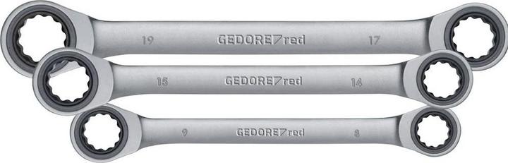 Produktbild Gedore Red red R07405006 Doppelringratschenschlüssel-Satz SW8-19 mm 6-teilig (10 mm, 11 mm, 12 mm, 15 mm, 16 mm, 17 mm, 18 mm, 19 mm, 8 mm, 9 mm)